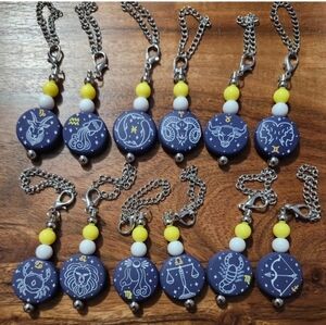 Handmade Set Of 12 Zodiac Sign Charms